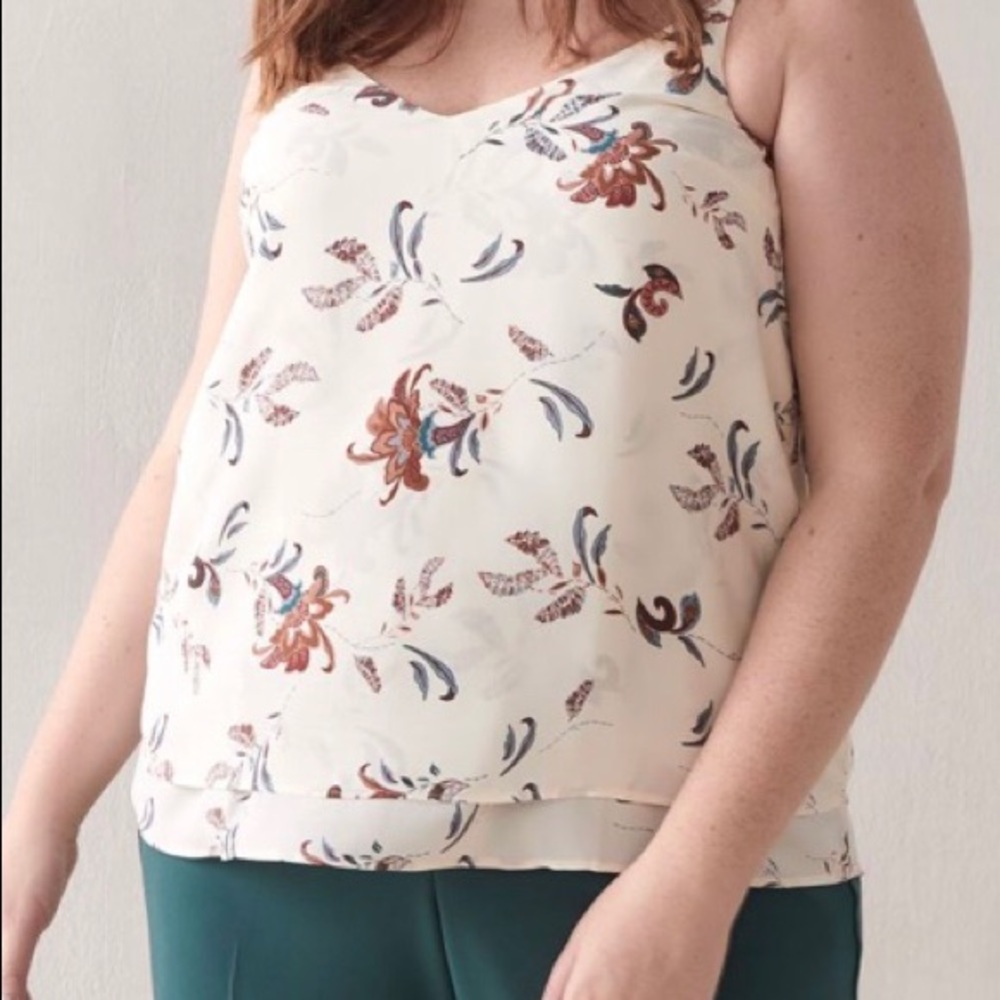 Additionelle silky crepe double layer camisole